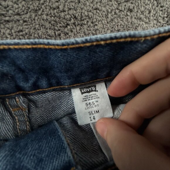 VTG Levi’s 565 Women Size 14 Loose Fit Blue Denim Jeans All Cotton ACTL 25x26.5 - Picture 13 of 16